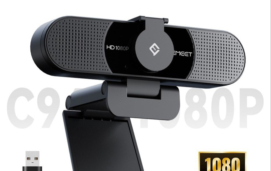 Webcam EMEET C960 1080P - Câmera USB Compatível com Switch 2, PC e Mac para Zoom, Teams, Facetime, Streaming e Home Office