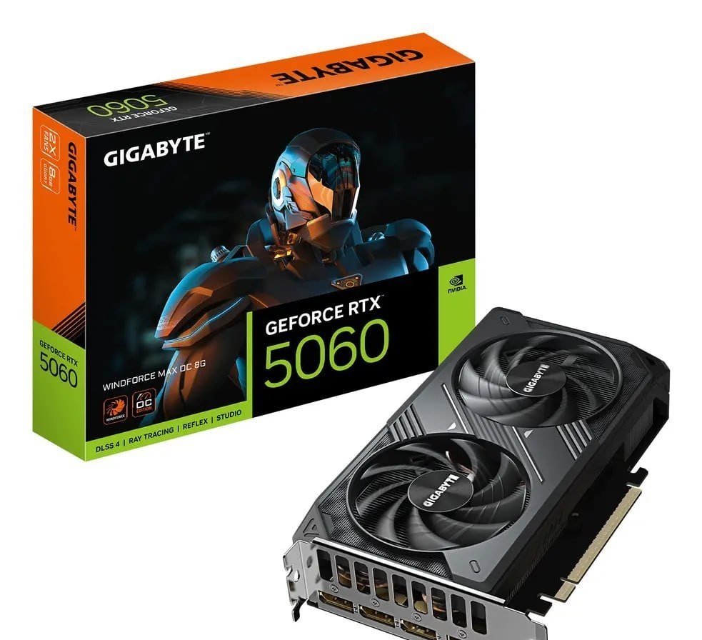 Placa De Vídeo Gigabyte Rtx 5060 Windforce Max Oc 8gb Gddr7