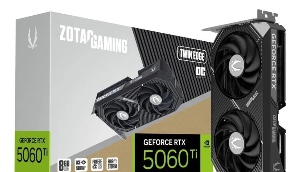 Placa De Vídeo Nvidia Geforce Zotac Gaming Rtx5060ti 8GB Oc