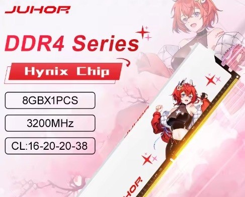 memoria desktop juhor ddr4 8gb 3200mhz cl16