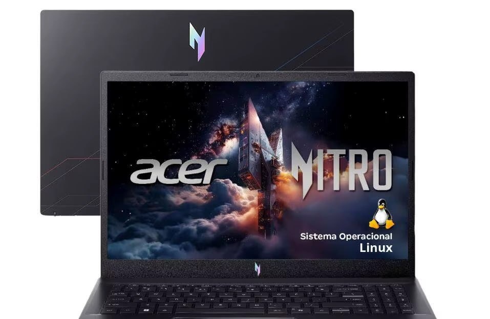 Gaming Laptop Acer Nitro V15 Intel Core i5 512GB SSD 16GB RAM 15.6 Full HD 165Hz IPS NVIDIA RTX 4050 6GB Linux ANV15-52-52XM