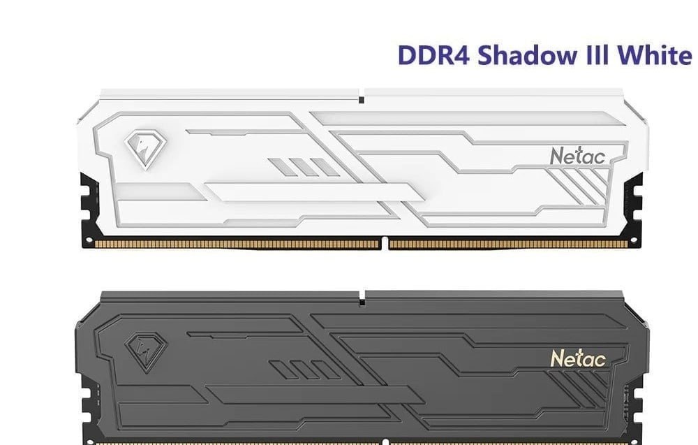 Memória Ram Netac Shadow Iii Ddr4 2x8GB 3200Mhz Preta ou Branca