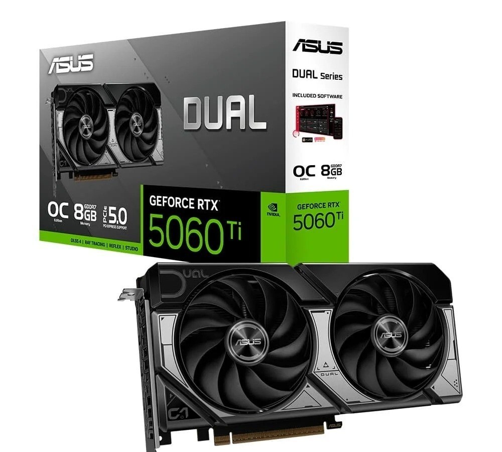 Placa de Vídeo ASUS RTX 5060 Ti Dual, 8GB GDDR7 - 90YV0MP2-M0NA00
