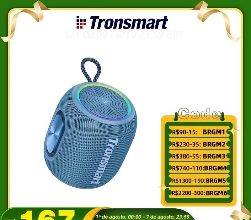 Caixa de Som Tronsmart T8 Mini 16w