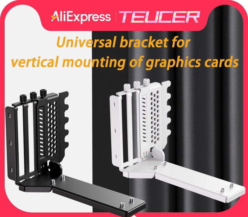 Suporte de Placa de video  GPU  VERTICAL Teucer pcie 3.0 4.0