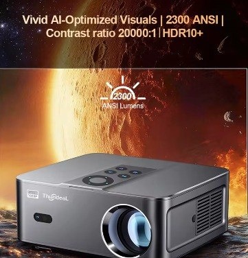 Projetor ThundeaL Full HD 1080p 4K TD98W Mini portátil inteligente