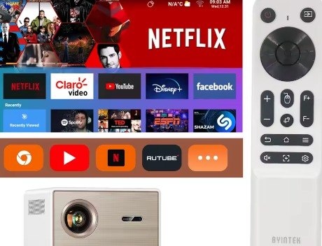 Projetor BYINTEK Projetor T5 4K Full HD 1080P
