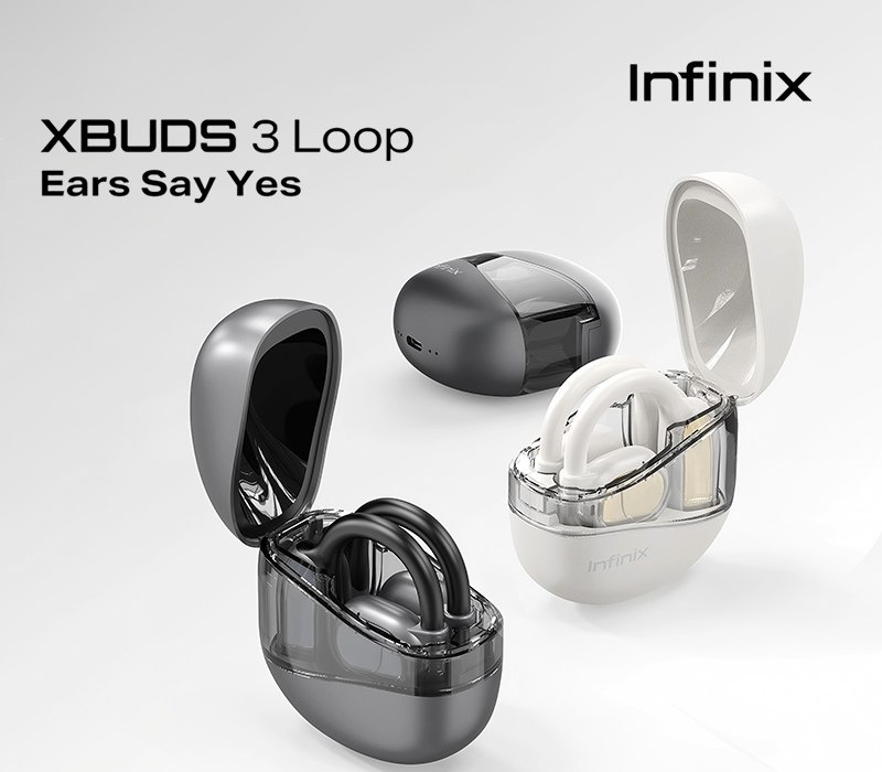 Fones de ouvido sem fio Infinix XBuds 3loop XEOEO1 Preto Versão U