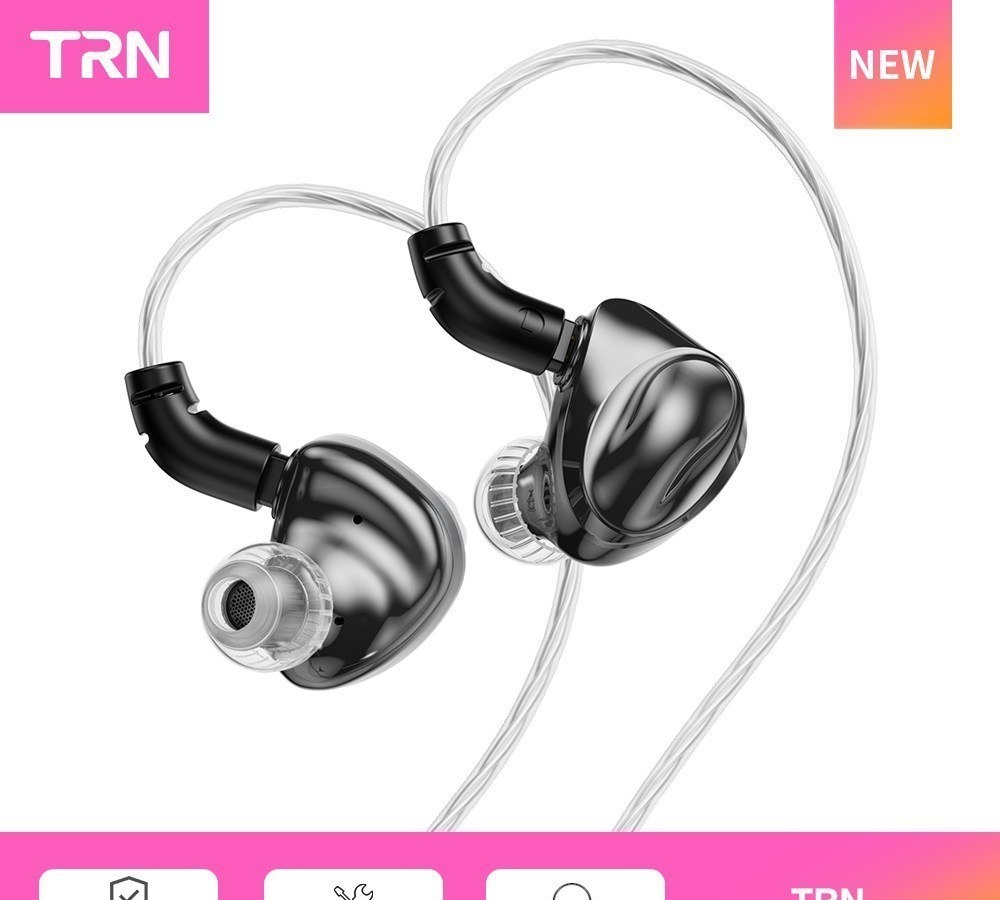 Fone de Ouvido TRN Dolphin com Driver Dinâmico de Circuito Magnético Duplo de 10mm e Metal Líquido - com Microfone
