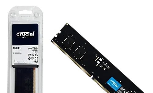 Memória Ram Crucial Basics 16gb Ddr5 5600mhz Udimm Preto AM5