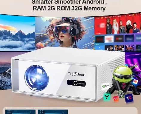 Projetor ThundeaL TD95W Android Full HD 1080P WiFi 2K 4K Portátil Smart TD95 LED TD 95