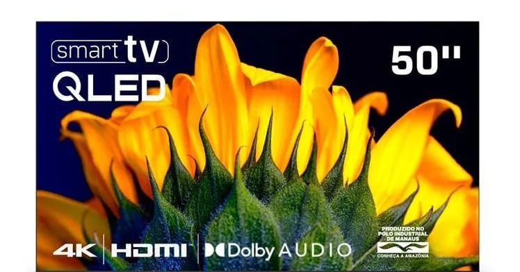 Smart Tv Hq Qled 50 Polegadas 4k Wi-fi Bluetooth Hq-qled50sm