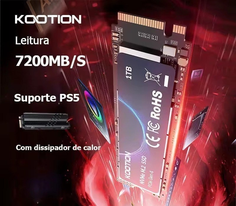 1TB - SSD NVME Kootion 7200mbps