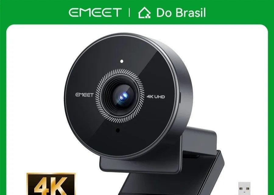 Webcam EMEET C950 4K 1080p 60fps, câmera web com foco automático de 70, câmera USB para computadorPC, câmera de vídeo portátil