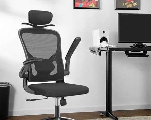 Cadeira de escritório ergonômica com estofado de mesh Cabide