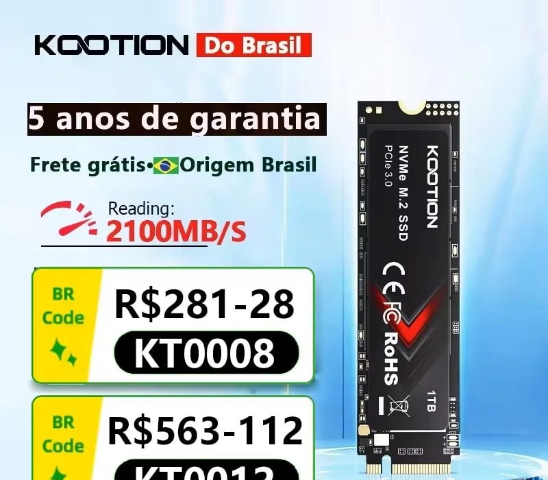 SSD M.2 Nvme 1TB Kootion X15 Lite 2100mbs