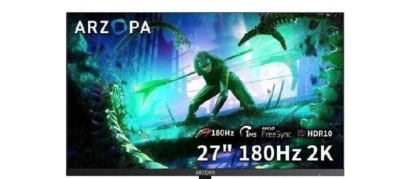 Monitor Arzopa Gamer 27 QHD Fast IPS 180Hz 1Ms HDMI DP