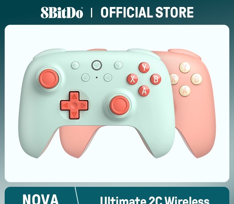 Controle 8BitDo Ultimate 2C, Analógicos Hall Effect, Sem Fio, PC, Windows 10, 11, Steam Deck, Raspberry Pi, Android