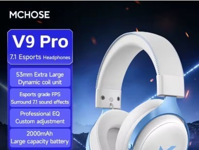Headset Sem Fio Mchose V9 Pro Branco