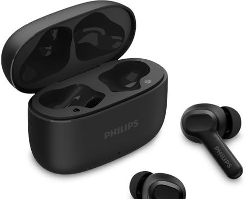 Philips TAT1109BK00 - Fone TWS Bluetooth - Microfone - 24h Bateria - Preto