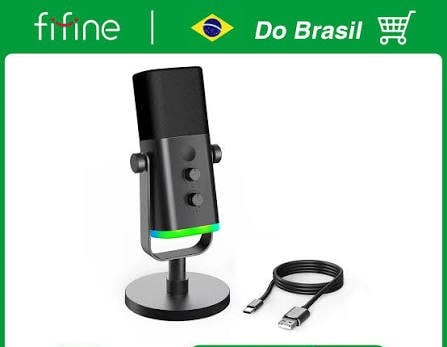 Microfone dinâmico Fifine AM8 usbxlr AmpliGame-AM8