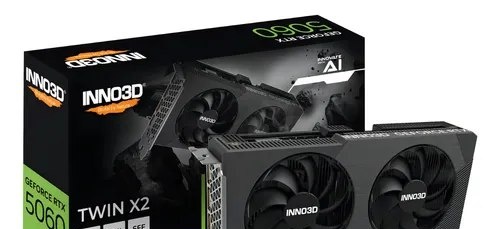 RTX 5060 Placa de Vídeo INNO3D GeForce RTX5060 Twin X2 8GB GDDR7 128-bit