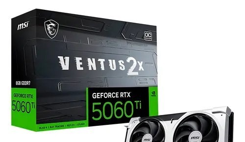 Placa De Vídeo MSI RTX 5060 Ti 8GB Gddr7 128bits Ventus Plus