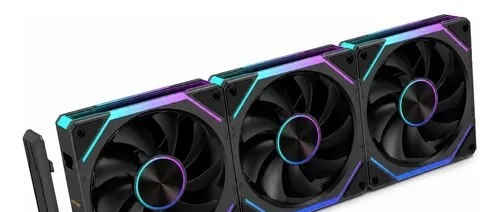 Kit Fan Magnético 3 Em 1 Obsid Unifan Argb 120mm Linkforge Preto