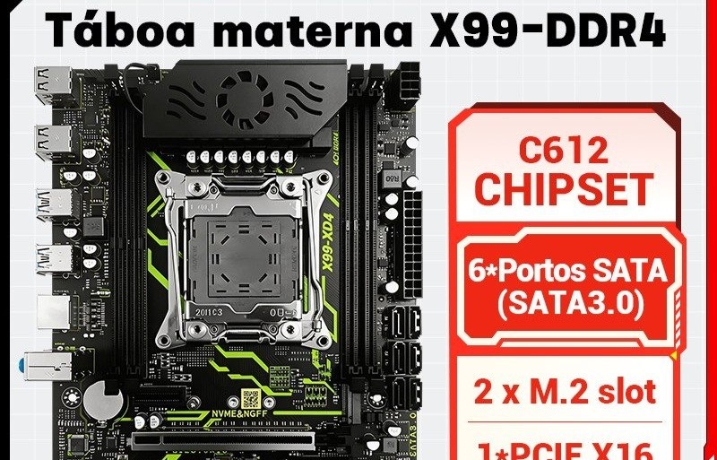 Kit X99 XD4  Xeon E5 2682V4, Chipset C612, Quad Channel, Secure Boot, TPM 2.0
