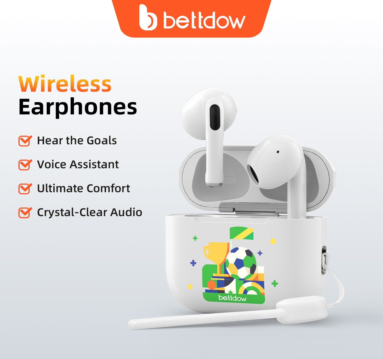 Fone de Ouvido Sem Fio Bluetooth 5.3 Bettdow, à Prova dÁgua