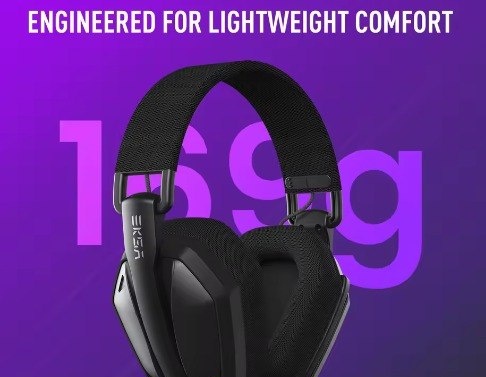 Headset Sem fio Eksa G19bt 2.4GHz Bluetooth 5.4 com microfone para PcPs5Xbox