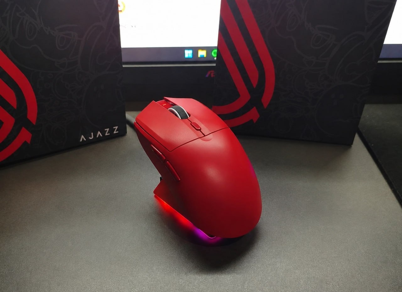 Mouse Sem Fio Com Dock Ajazz Aj139 V2 Series Paw 3311 500mAh Micro Switch Huano Tri Mode