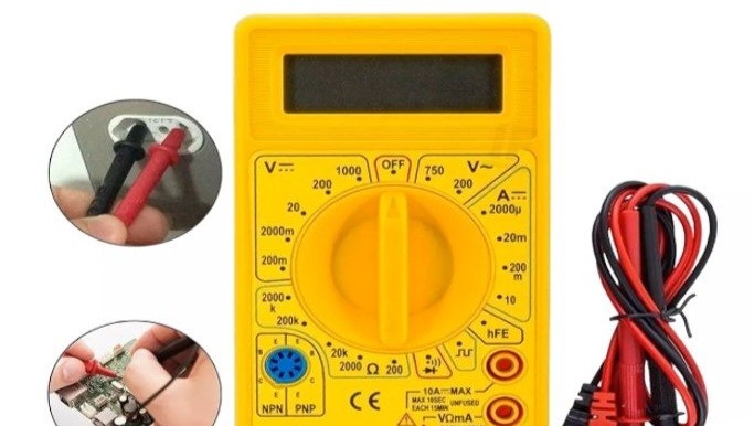 Multimetro Digital Profissional Cabo Multi Teste Portátil