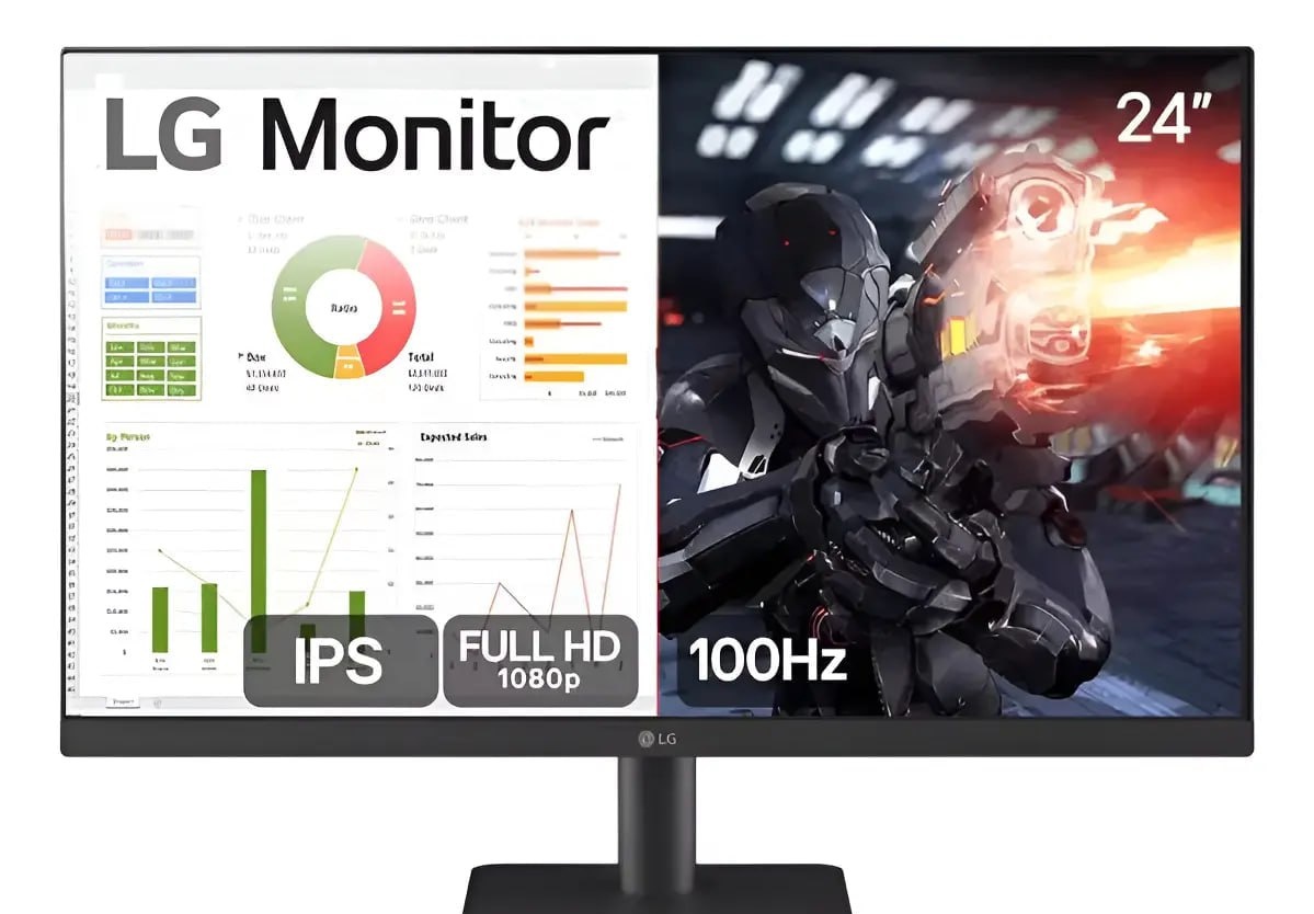 Monitor Gamer LG 24MS500-B 24ms Ips Fullhd 100hz Ajuste de Inclinação Negro