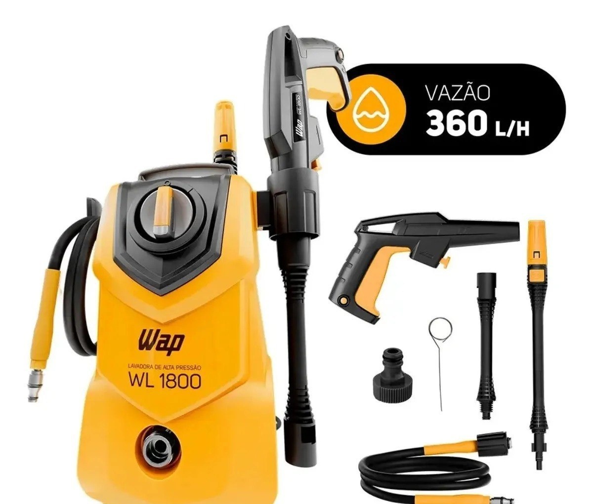 Lavadora de Alta Pressão Compacta Wap Wl 1800 1400W 1500Psi 360Lh 110V