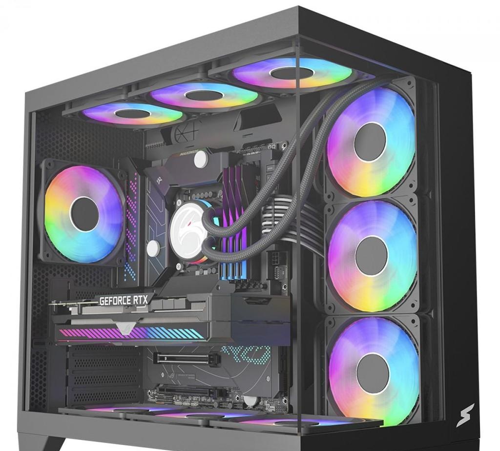 Gabinete Gamer SuperFrame Vhagar, ATX, Preto