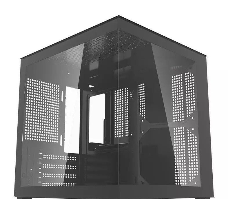 Gabinete Gamer Aquário Aigo Apollo A275, Mini-Tower, Lateral de Vidro, Preto, AC-A275-B-HQ1
