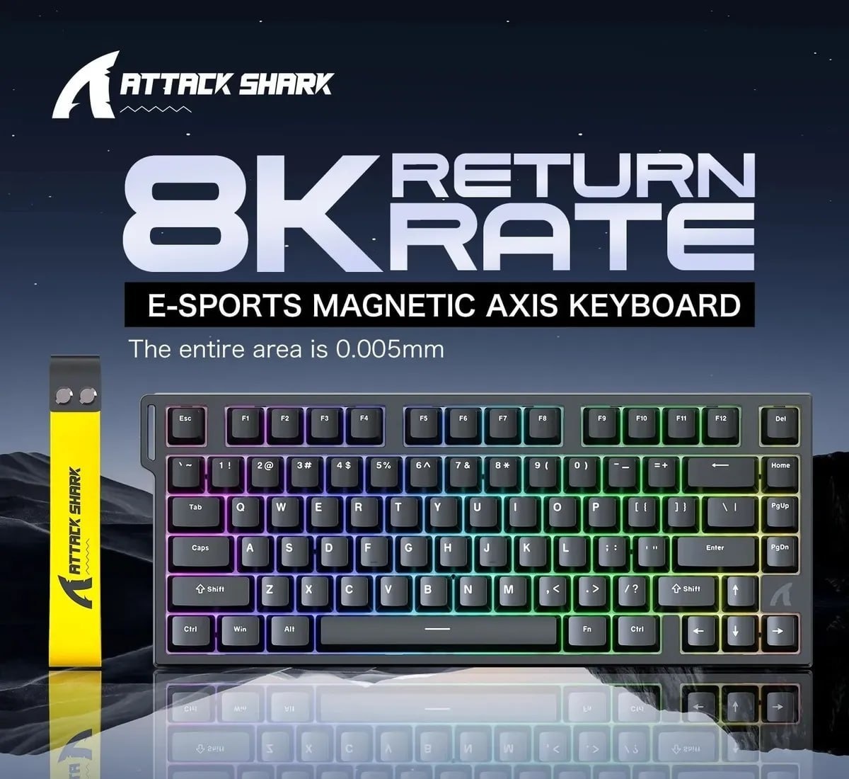 Teclado Mecânico Attack Shark R82he 8000hz Gamer