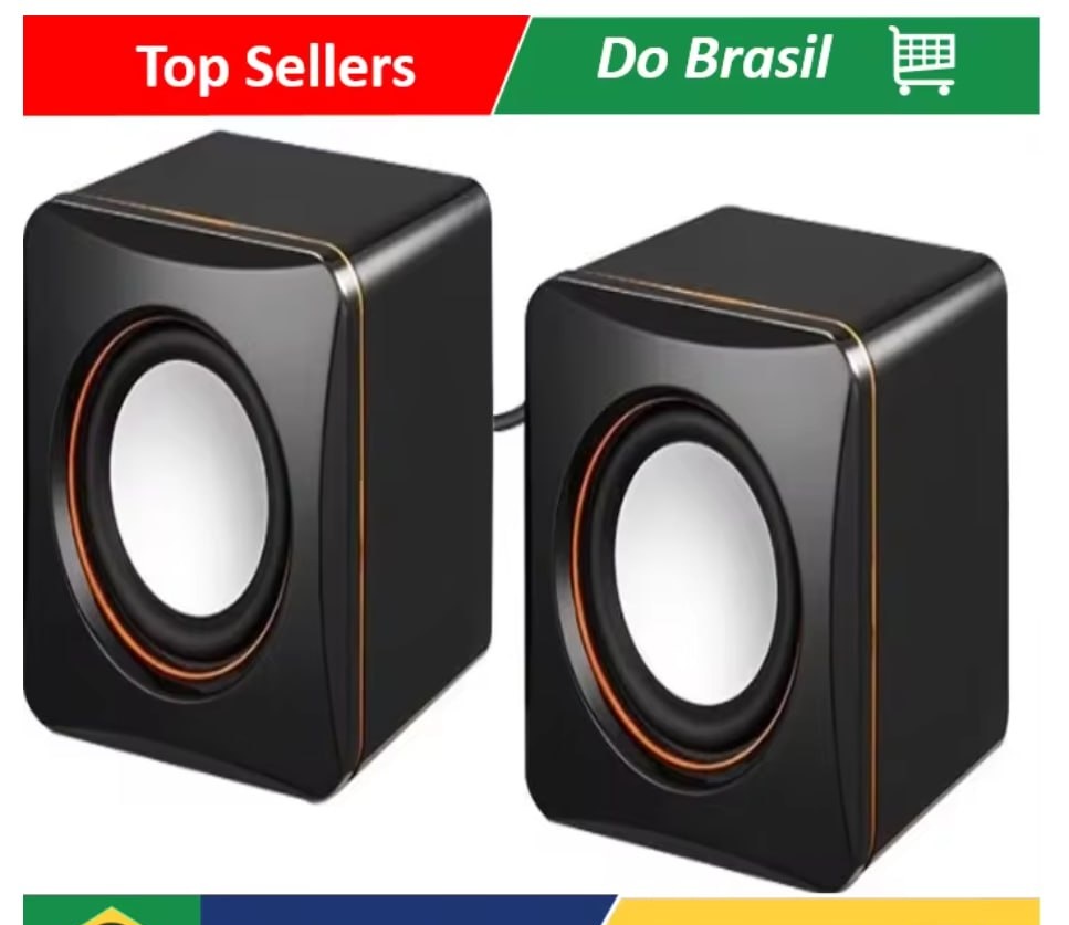 AliExpress NO BRASIL -  Caixa Caixinha Som Portátil 3w Usb P2 Pc Notebook Celular