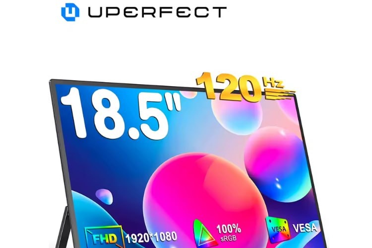 AliExpress NO BRASIL -  Monitor Portátil UPERFECT 18,5 IPS Monitor LCD com taxa de atualização de 120Hz 1080p FHD HDR