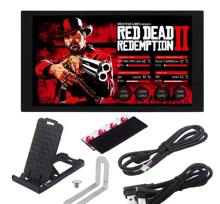 AliExpress - Tela secundária de monitoramento Turzx 5.2 1280x720 USB-C