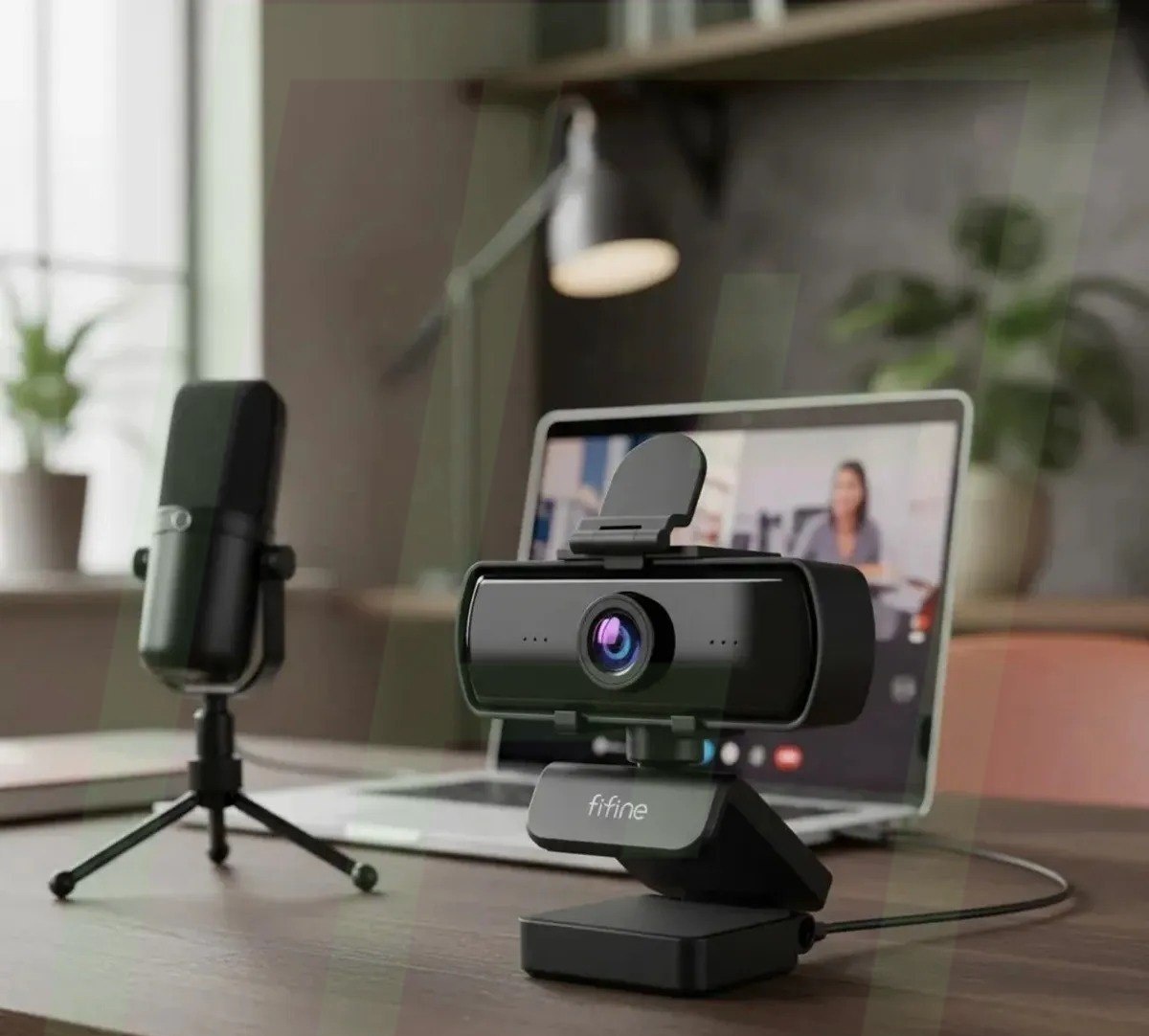 Webcam Fifine K420 2K Com Microfone 1440p tripé k 420