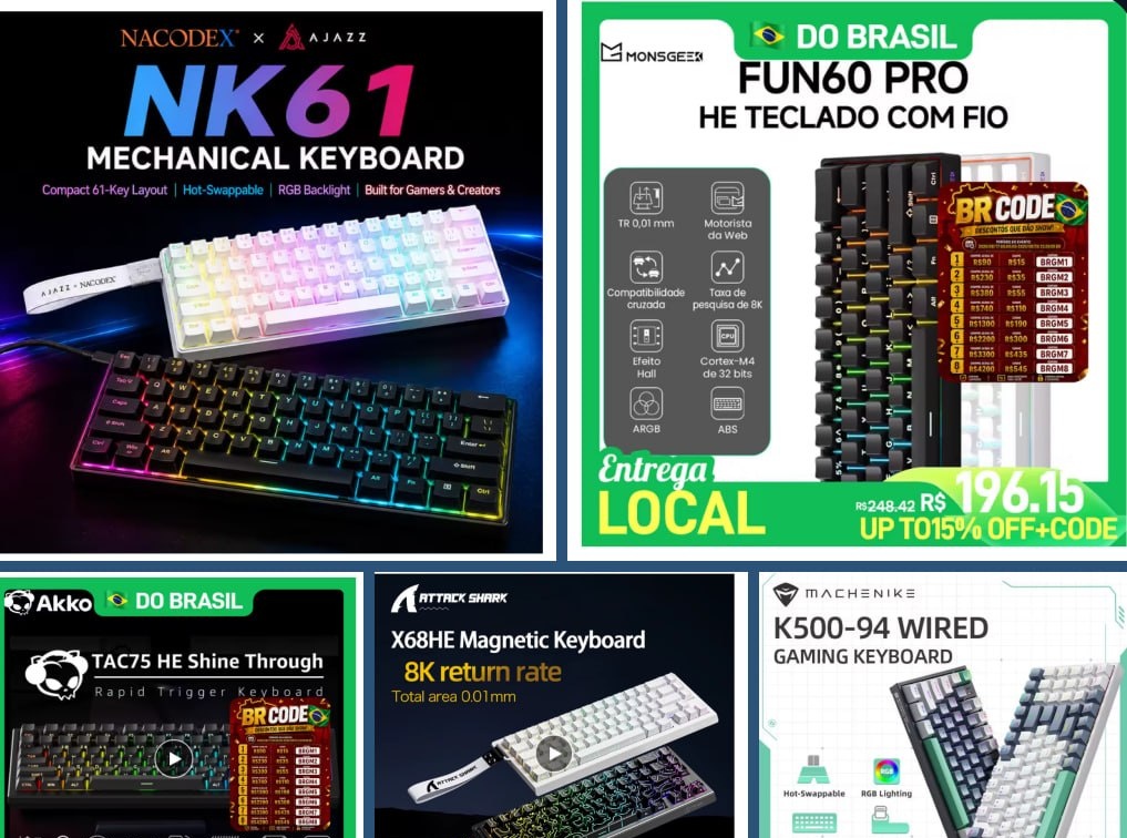 AliExpress - Os Teclados mais vendidos dessa Promo do nosso canal