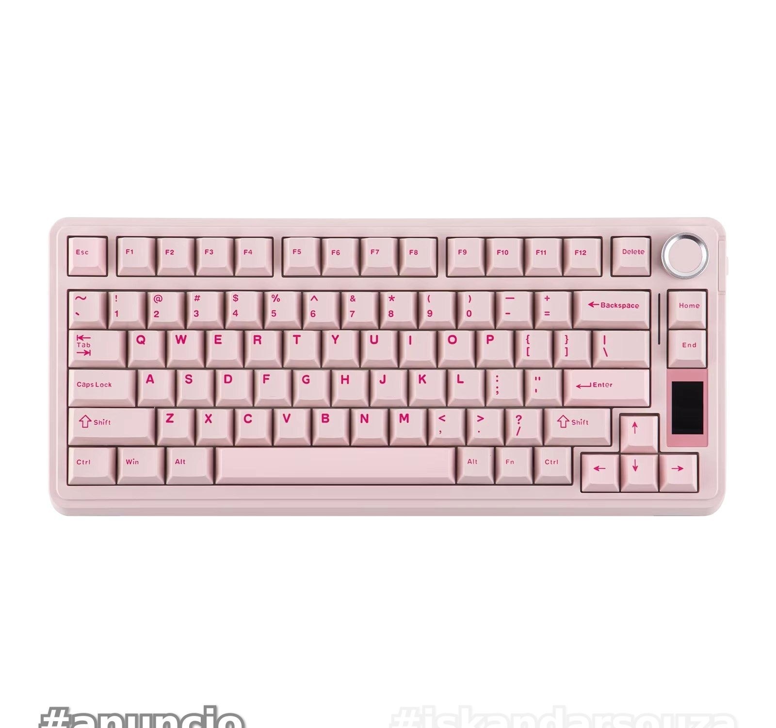 Teclado Mecânico ea 75 EPOMAKER x AULA EA75 MAX 75 ANSI US Hot-Swap Gasket Tri Mode USB-c FioBT2.4G com Telinha e Knob