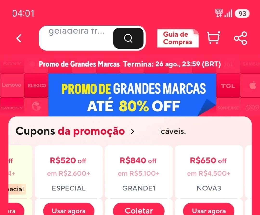 Alguns cupons renovaram, confira se o ESPECIAL não liberou para você