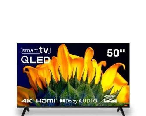 Televisão Smart Tv Hq 50 Qled, 4k Uhd, Dolby Audio, Wi-fi, Bluetooth, 3 Hdmi, 2 Usb, Netflix, Prime Video, Bivolt