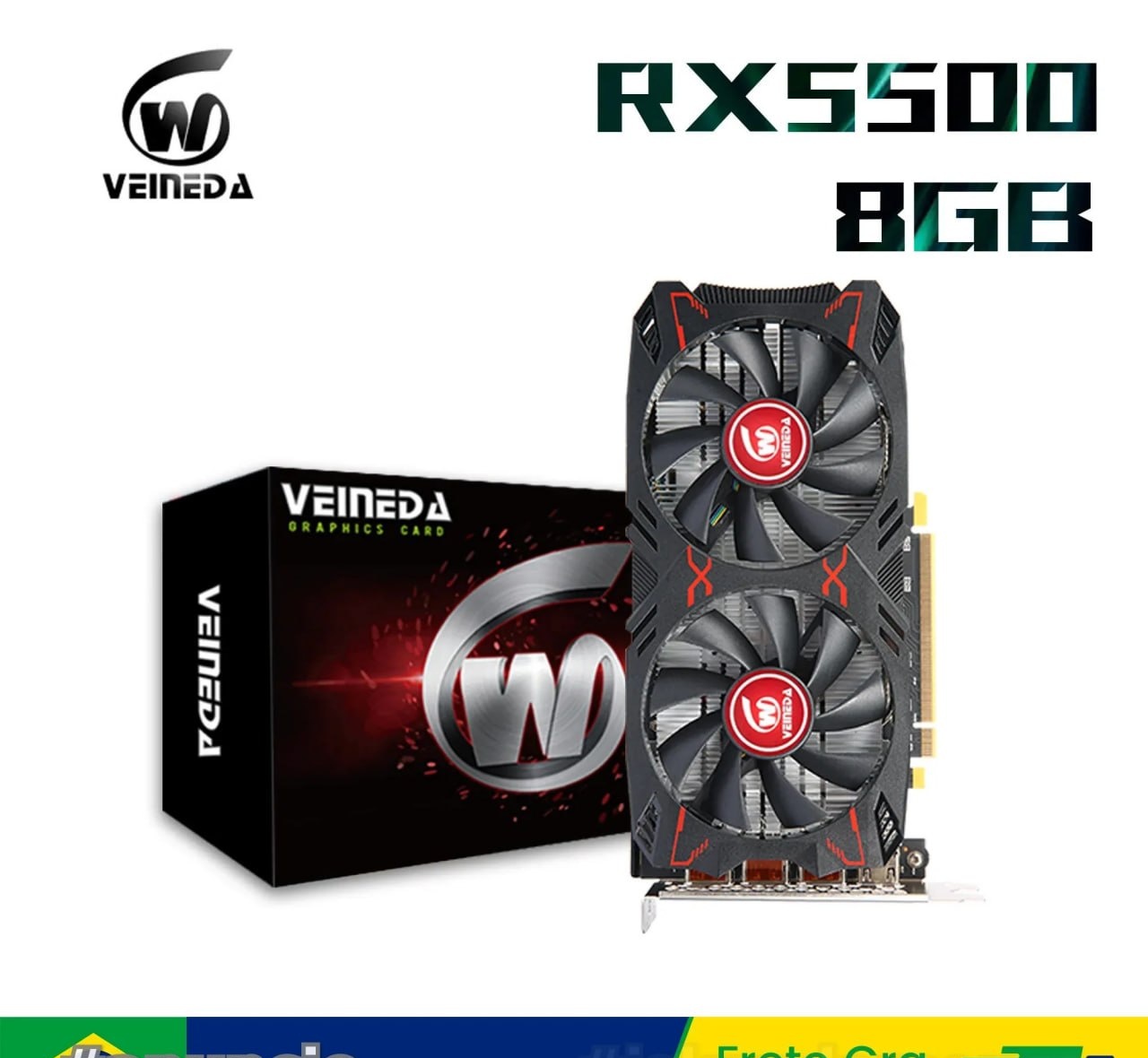 Aliexpress - Placa de video RX 5500 8G com memória GDDR6 128 bits  RX5500