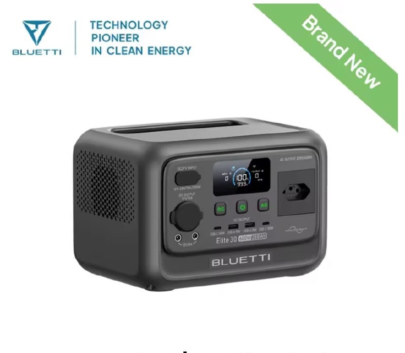 AliExpress NO Brasil !  Estação de Energia Portátil 288Wh 600W   BLUETTI Elite 30 V2