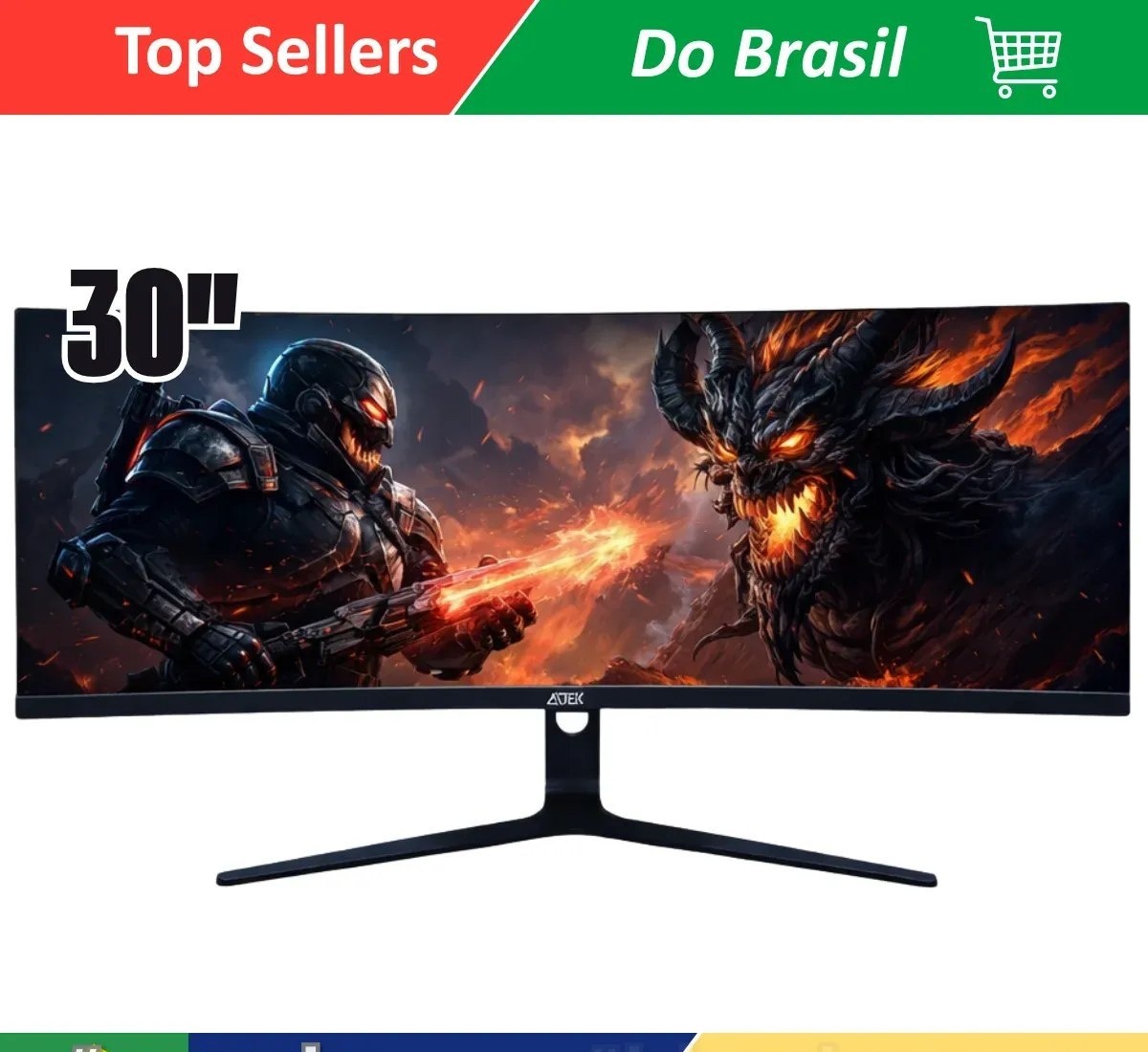 Monitor Curvo UltraWide 30 219 WQHD LED Gamer HDMI DisplayPort Tela Grande Alta Resolução