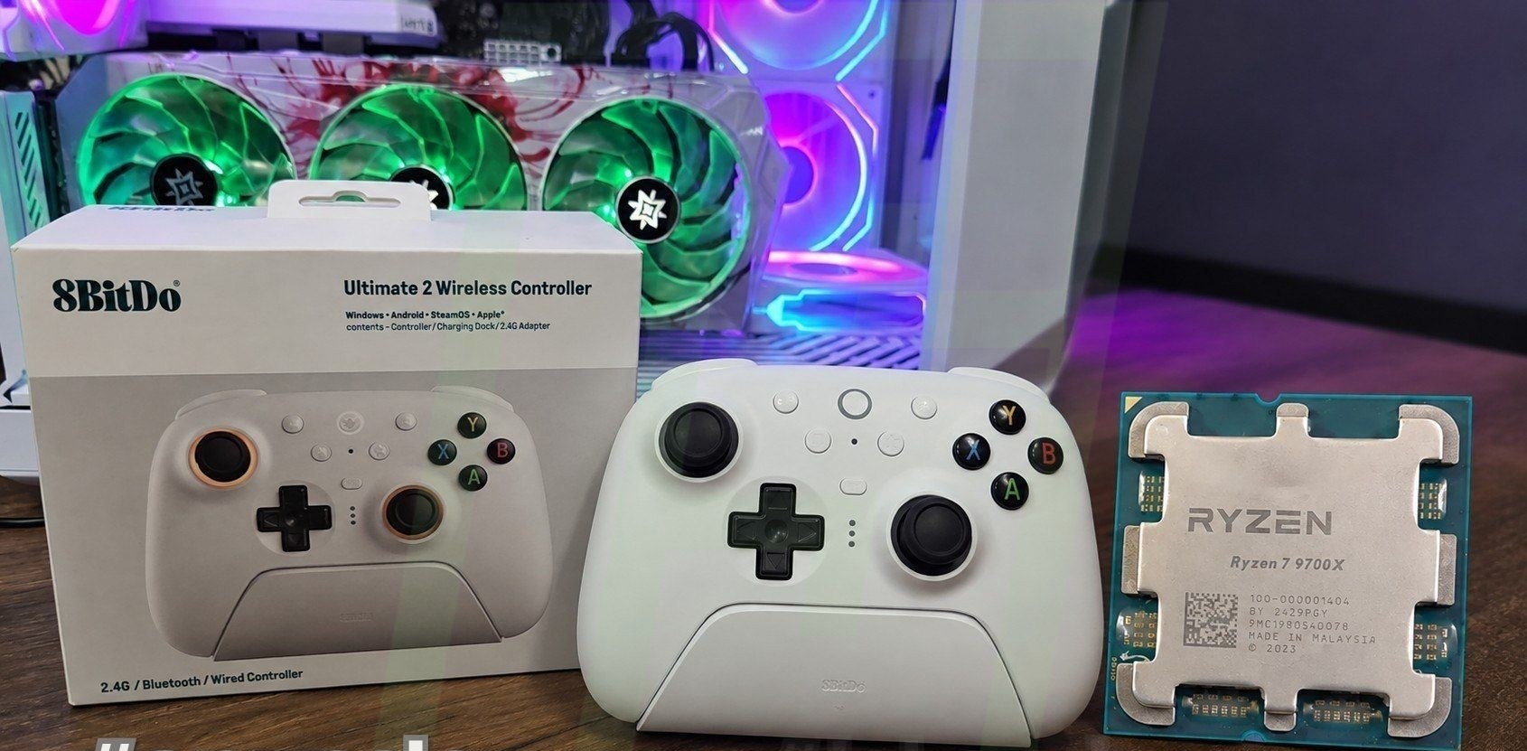 Combo Processador Ryzen 7 9700x  Controle 8BitDo Ultimate 2